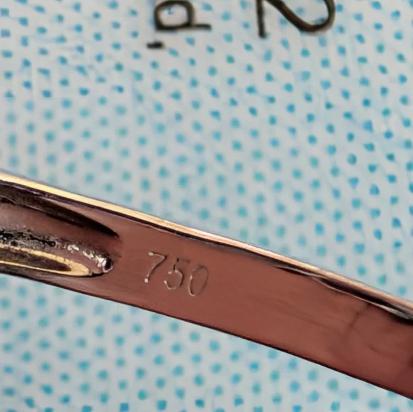 Elegant Ring 18k WG Aquamarine With dia Size 8 - Picture 7 of 8